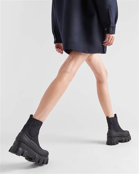 monolith boots prada|monolith gabardine boots.